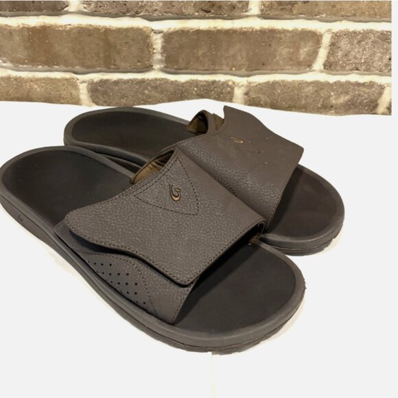 Olukai Java Naul Slide Slip on Sandal Water Resistant Adjustable Comfort Size 15